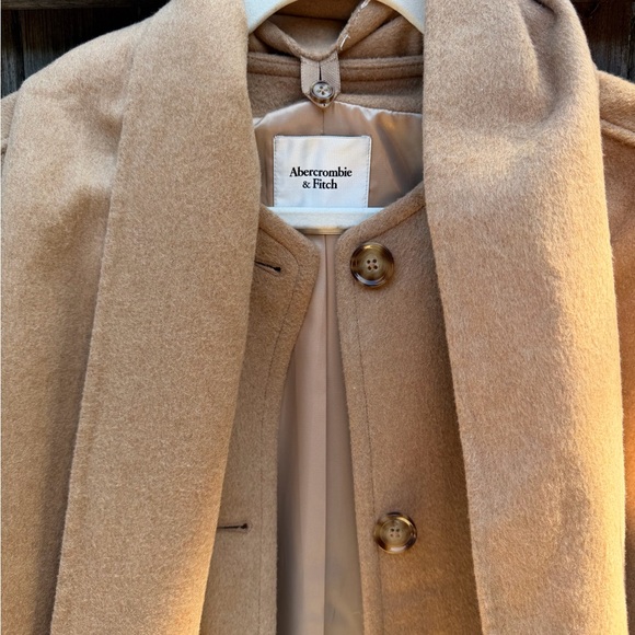 Abercrombie & Fitch Camel Cape Coat with Scarf - Picture 2 of 4